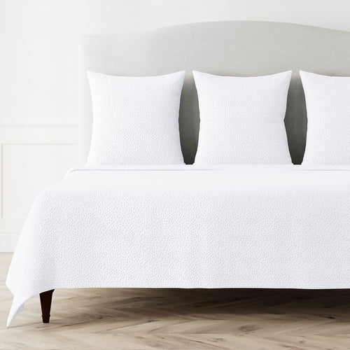 Bubble Matelasse Coverlet Set - White